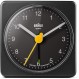 브라운 BNC002BKBK 트래블 알람 시계, 스퀘어 쉐이프, 클래식 디자인, 블랙