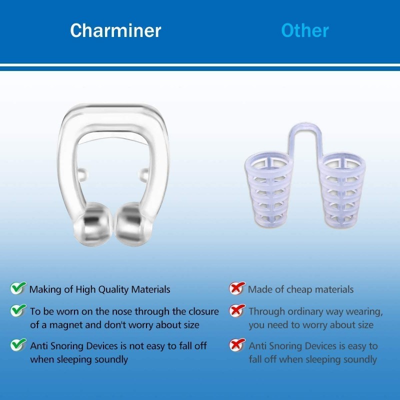 코골이 방지 장치.자석 코에 코골이 방지, 코 코골이 중지, 더 편안한 수면을위한 호흡을 향상, 4 개