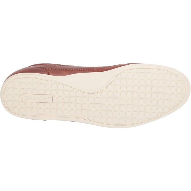 Lacoste 남성용 EVARA 신발, 탠 / 오프 화이트, 11 미디움