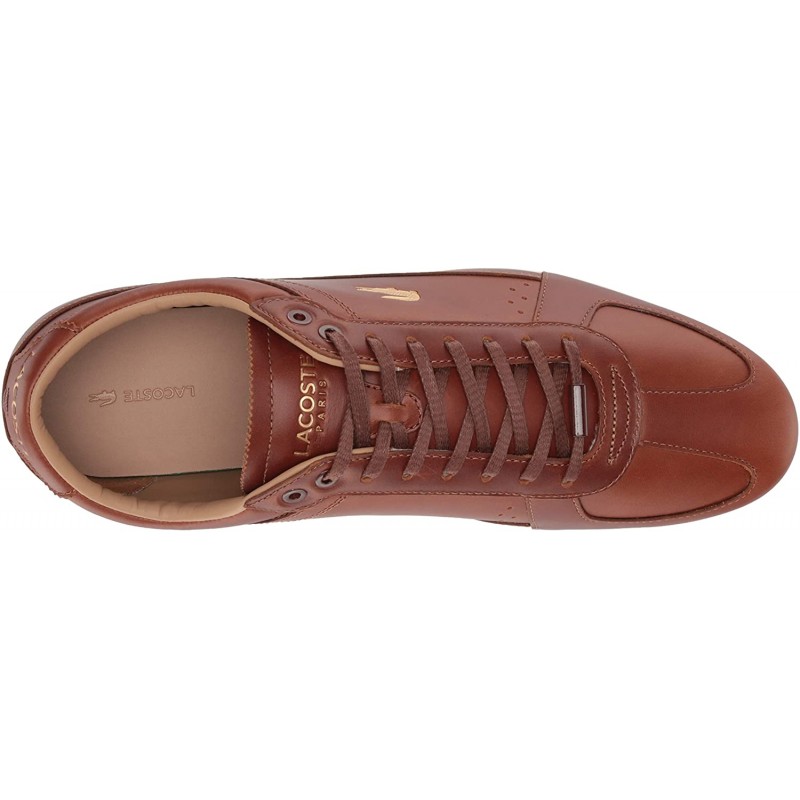 Lacoste 남성용 EVARA 신발, 탠 / 오프 화이트, 11 미디움