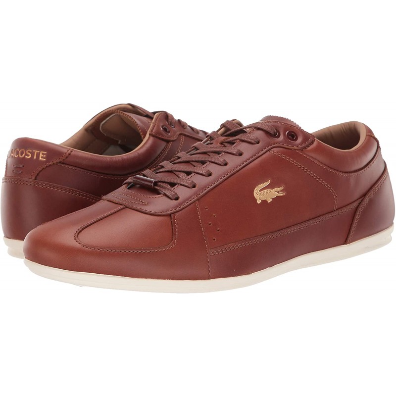 Lacoste 남성용 EVARA 신발, 탠 / 오프 화이트, 11 미디움
