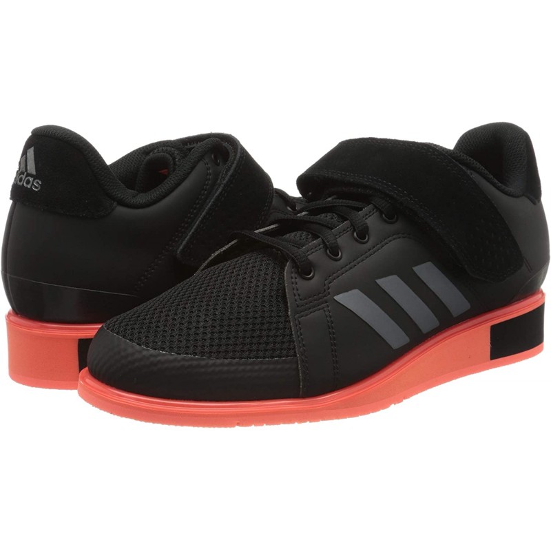 adidas Men 's Power Perfect 3 Cross Trainer, 코어 블랙 / 나이트 Met / Signal Coral, 8 M US