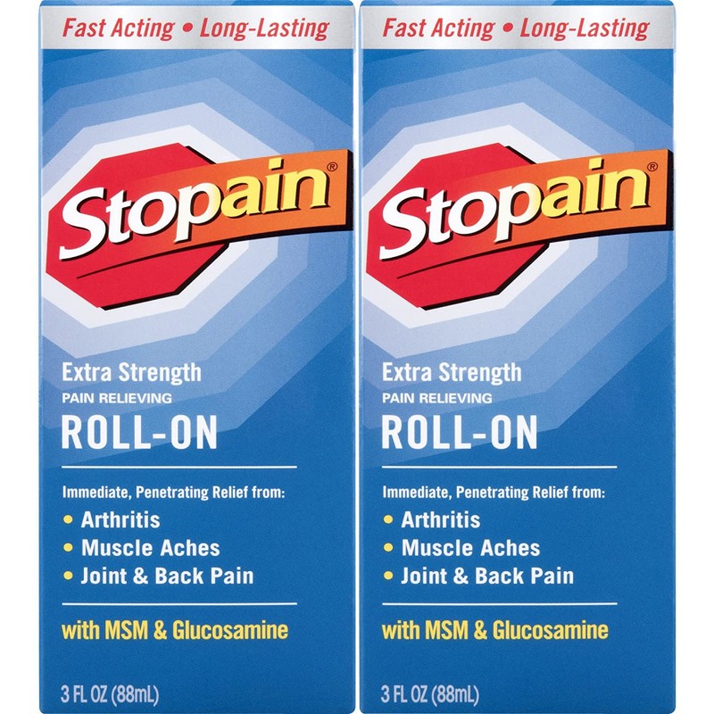Stopain Extra Strength Pain Relief Roll-On 3 온스 (2 카운트)