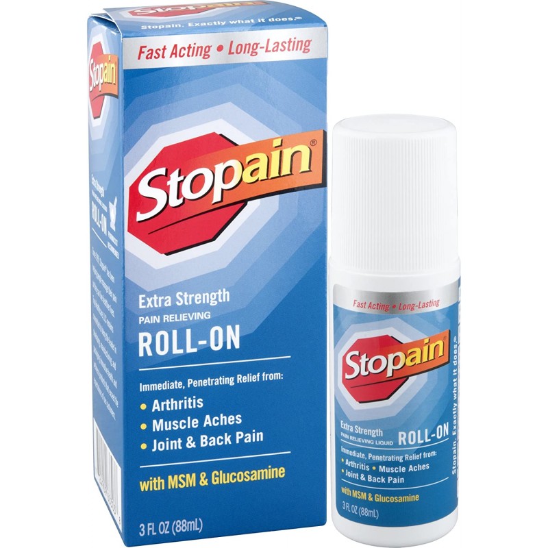 Stopain Extra Strength Pain Relief Roll-On 3 온스 (2 카운트)