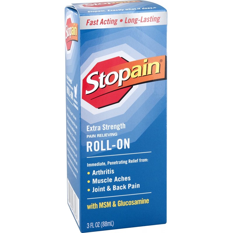 Stopain Extra Strength Pain Relief Roll-On 3 온스 (2 카운트)