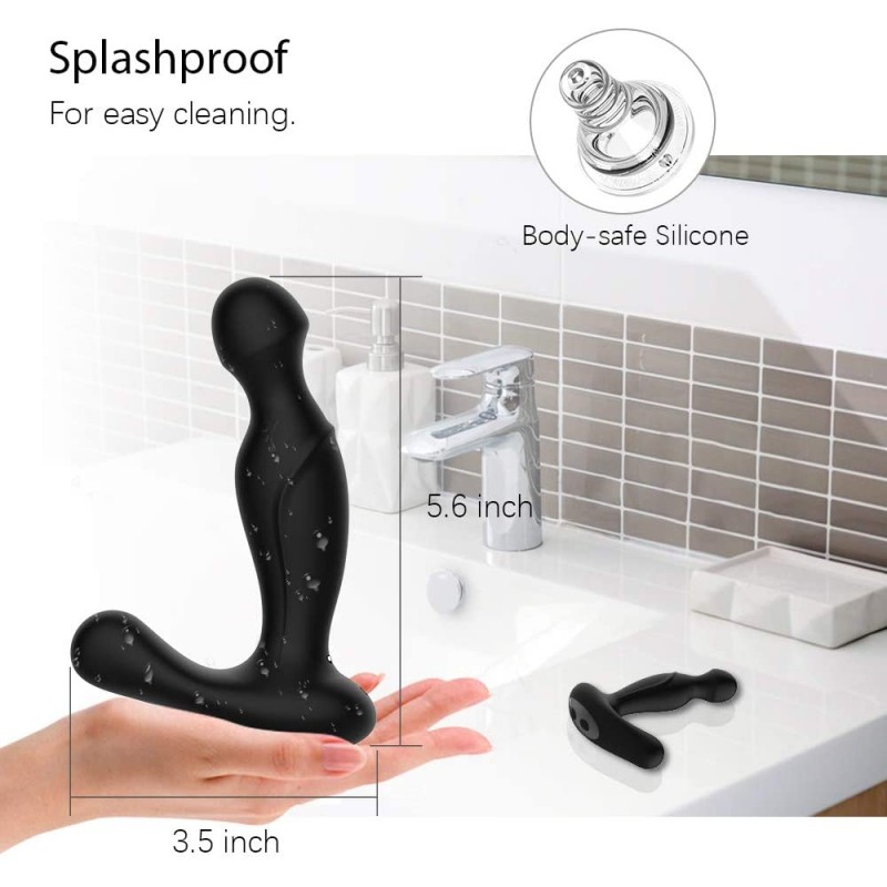회전 항문 진동기 전립선 마사지-Adorime 무선 질 G-Spot P-spot 음핵 회음 자극기 10 진동 및 5 회전 모드, 남성용 여성 및 커플 용 충전식 성인 섹스 토이