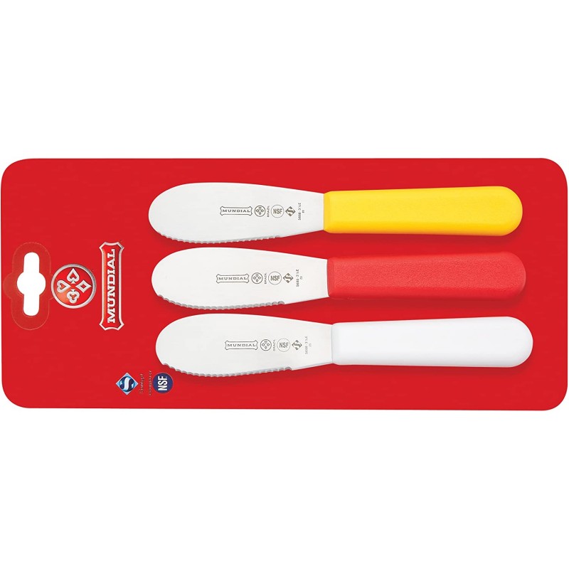Mundial SCRYW5688E-3 3-1 / 2- 인치 톱니 형 에지 샌드위치 스프레더, 3 개, 빨간색, 1, 여러 색 세트