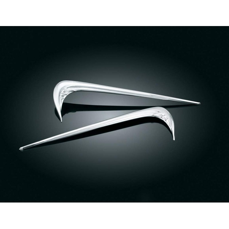Kuryakyn 3214 Motorcycle Accent Accessory : 2001-17 혼다 골드 윙 GL1800 오토바이 용 새들백 사이드 엠블럼, 크롬, 1 쌍