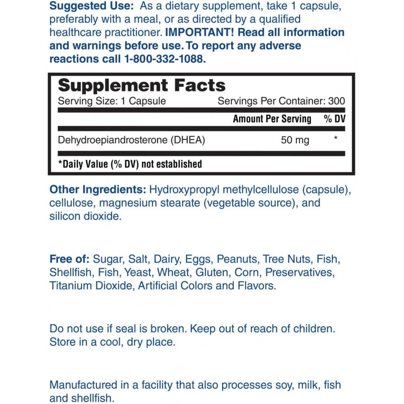 DHEA-50mg-300캡슐(10개월 공급)추가 강도 공식은 건강한 에너지, 최적의 호르몬 균형, 희박한 근육 덩어리, 증가된 정신적 경계를 촉진한다.