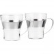 Bodum 4552-16 ASSAM 2피스 커피 글라스 세트(이중 벽, 금속 손잡이, 식기 세척기 적합, 0.3리터) 광택