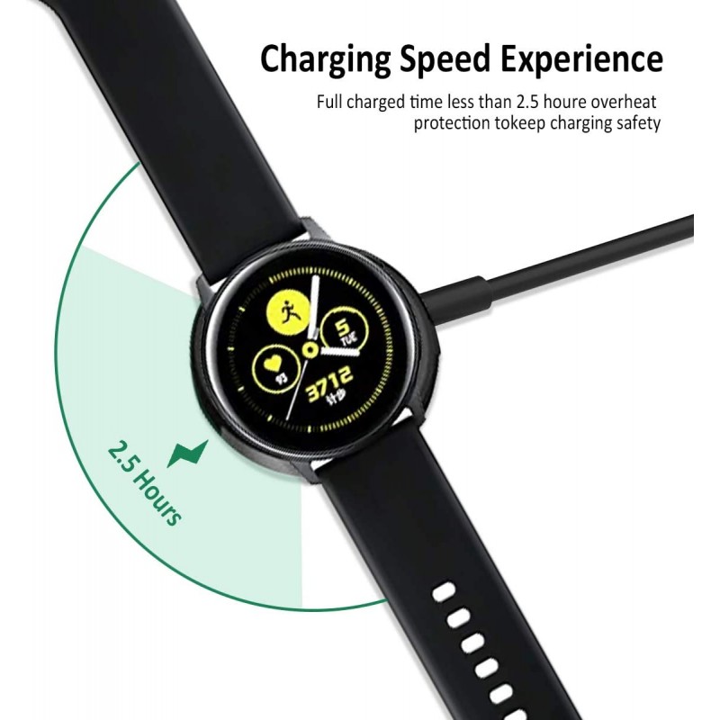 Kartice for Galaxy Watch Active 40mm / Galaxy Watch Active 2 44mm / 40mm 충전기 제조 업체 1 년 보증 충전기 충전 용 USB 충전 케이블 속도 전기 충전 운반하기 쉬운 경량 전원 USB 충전 케이블