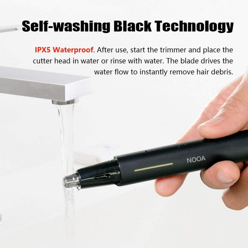 NOAA 코 귀 머리 트리머 LCD 터치 충전식 정밀 트리머 자동 청소 남성 여성, 음소거 모터, 전문 방수 클리퍼 전기 무통 눈썹 얼굴 헤어 리무버
