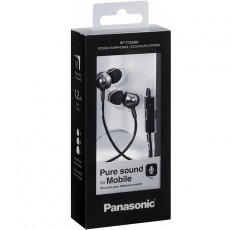 파나소닉 RP-TCM360E-K 인이어 헤드폰(이어폰, 헤드셋, 3패스 피스(S/M/L), 인체공학적 디자인, 블랙)