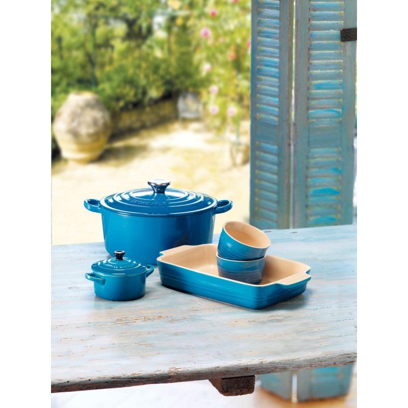 르 크루제 미니 코코트/ 로스터, 라운드, 200 ml, 10 x 5cm, 스톤웨어, 블루