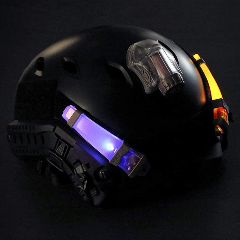 CyberDyer 개인 식별 마커 라이트 전술 FMA 헬멧 안전 깜박임 서바이벌 신호등 하이킹 사이클링 (K- 레드 라이트)