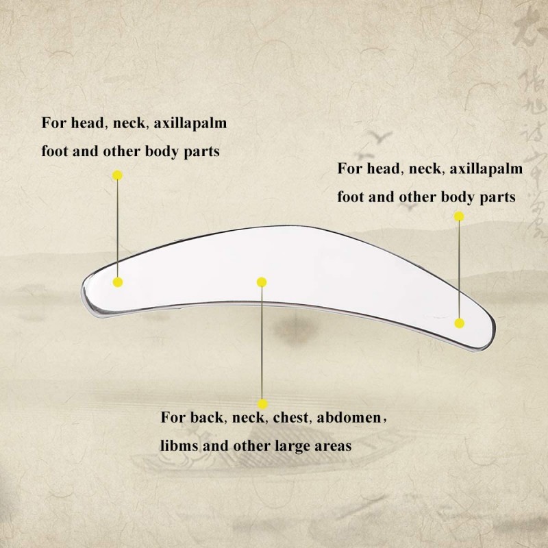 스테인레스 스틸 구아 샤 스크 레이 핑 마사지 도구-IASTM Tools Great Soft Tissue Mobilization Tool (낫 모양)