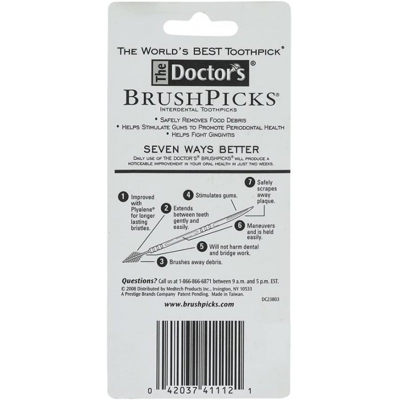 닥터의 BrushPicks 치간 이쑤시개 | 120 팩 - 팩 당 | (6 팩)
