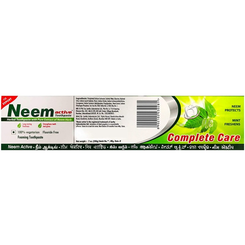 Neem 활성 치약 - 200g x 6