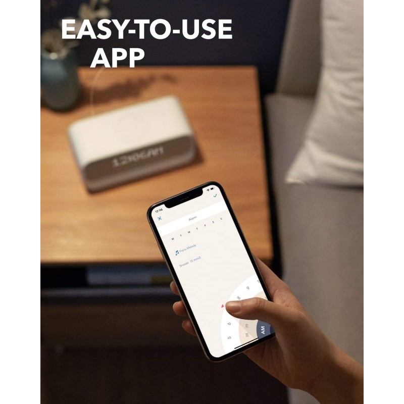 사운드 코어 웨이크 블루투스 스피커, 10W 빠른 충전 기술, 알람 시계 기능, 스테레오 사운드, FM 라디오, 7.5W 아이폰 충전에 대한 QI 무선 충전 (흰색) 앵커에 의해 구동