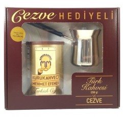 Mehmet Efendi 터키 식 커피 8.8oz w / 스테인리스 스틸 커피 포트