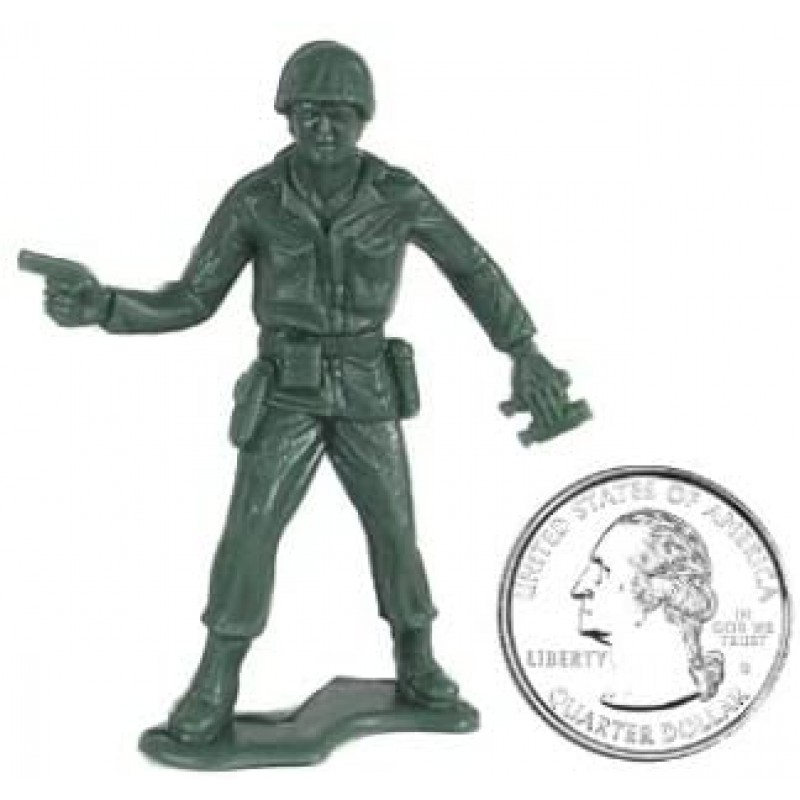 TimMee Plastic Army Men-Green vs Tan 100pc 장난감 군인 피규어-Made in USA