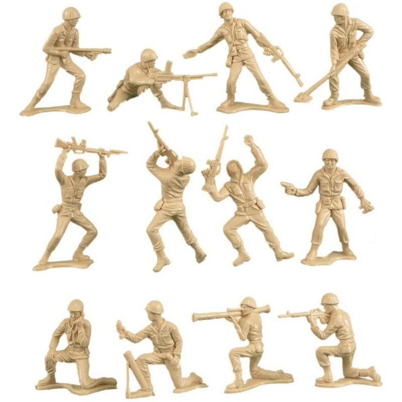 TimMee Plastic Army Men-Green vs Tan 100pc 장난감 군인 피규어-Made in USA