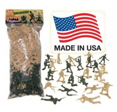 TimMee Plastic Army Men-Green vs Tan 100pc 장난감 군인 피규어-Made in USA