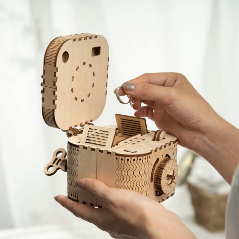ROKR 퍼즐 상자 어른을위한 3D 나무 퍼즐 모델 키트