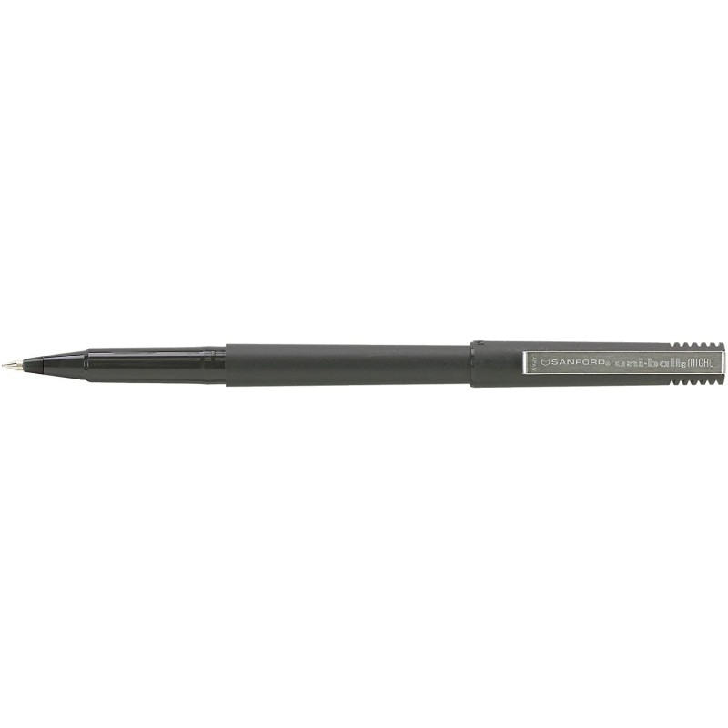 유니 볼 롤러 펜, 마이크로 포인트 (0.5mm), 블랙, 12 카운트