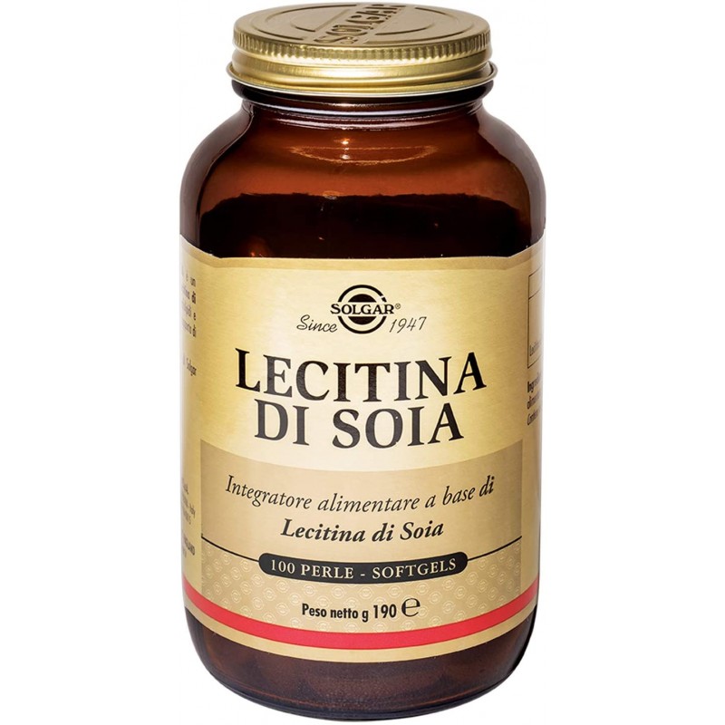 Solgar Lecithin 1360mg, 100 소프트 젤-전반적인 건강 지원-천연 콩 레시틴-콜린 및 필수 지방 리놀레산의 소스-글루텐 프리, 유제품 프리-100 회 제공