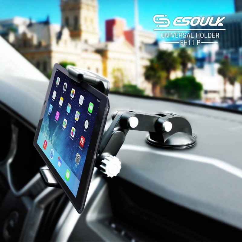 Esoulk 자동차 태블릿 마운트 홀더, 앞 유리 / 대시 보드 iOS 용 / Android 태블릿, iPad, 스마트 폰 및 기타 용 범용 자동차 태블릿 휴대 전화 / 장치 거치대
