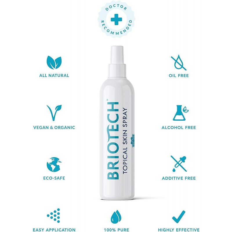 BRIOTECH Topical Skin Spray-모든 자연적인 순수한 HOCl 차아 염소산염 해결책-달래는 식염수 안개-4 oz. 크기