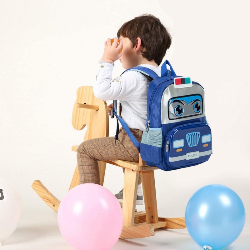 아이 유아 경찰 자동차 배낭, 작은 학교 가방 유치원 유치원 Bookbags 소년 소녀