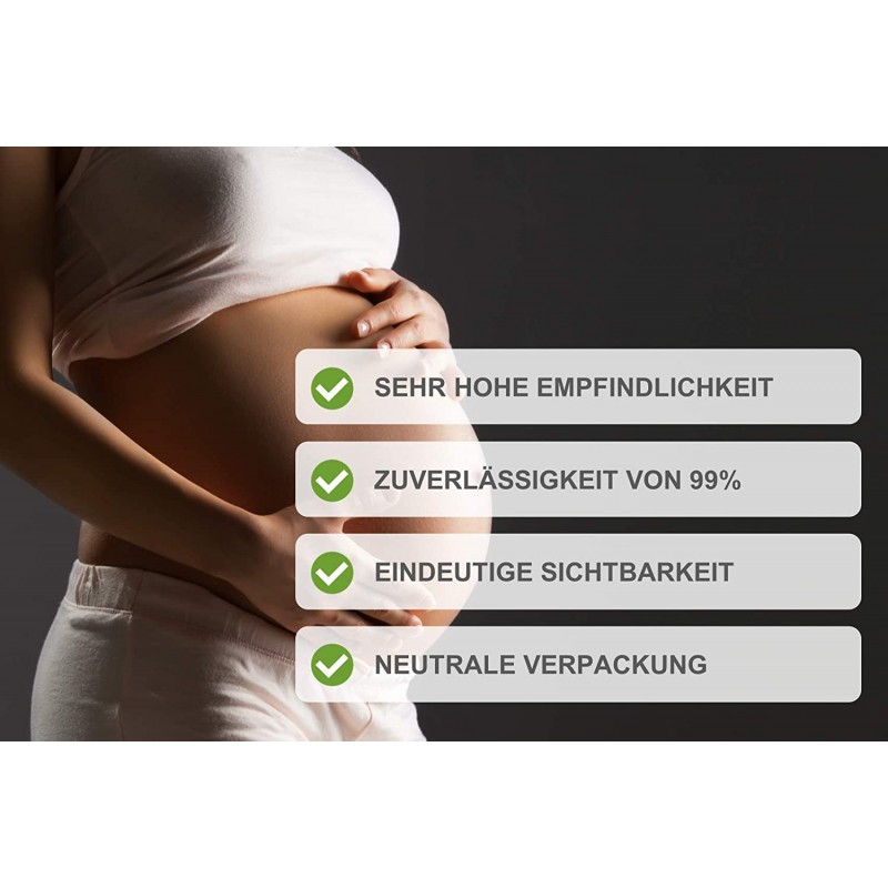 이노비타 20x 임신 테스트 높은 10mlU/ml (3mm) Hcg-Sensitbilitt I 임신 테스트 임신 의 조기 발견I 조기 검사