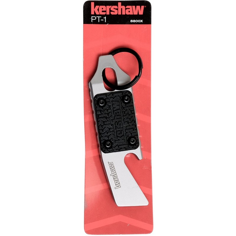 Kershaw PT-1 (8800X) 8Cr13MoV 스테인리스 스틸로 제작 된 소형 키 체인 다기능 공구; 특징 병따개, 납작한 스크루 드라이버, 미니 프라이 바와 랜야드 홀