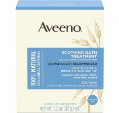 Aveeno Soothing Bath Treatment 100%천연 콜로이드 오트밀 -곤충 물림 및 두드러기로 인한 건조하고 가렵고 자극받은 피부