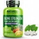 NATURELO Bone Strength-식물성 칼슘, 마그네슘, 칼륨, 비타민 D3, VIT C, K2-GMO, 간장, 글루텐 프리 성분-뼈 건강을위한 최고의 식품 보조제-120 식물성 캡슐