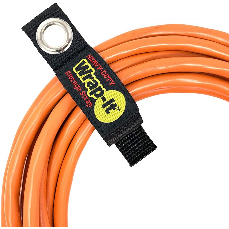 헤비 듀티 랩-잇 스토리지 스트랩, 7 인치 (6 팩)-후크 및 루프 연장 코드 구성 도우미 행거, 코드 랩 키퍼, 코드 용 케이블 스트랩, 호스, 로프, RV, 보트 및 차고 저장 및 조직