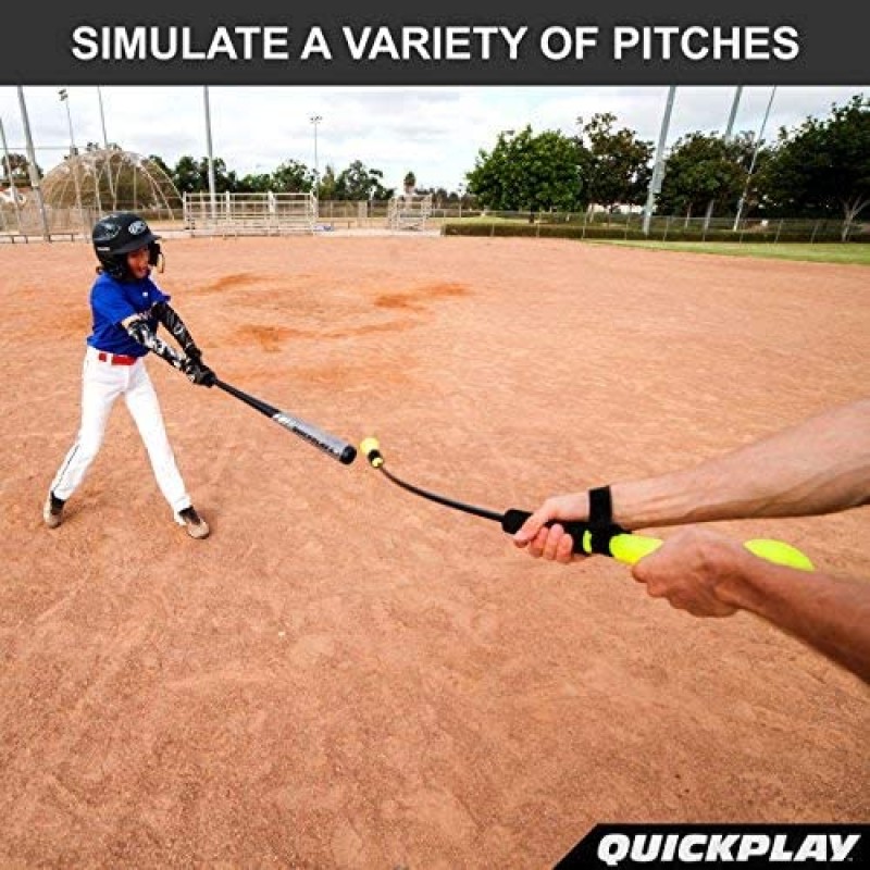 QuickPlay 스윙 대상 스틱 | 듀얼 헤드와 폼 충격 흡수 그립을 갖춘 야구 & 소프트볼 타격 트레이너 (54 