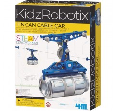 4M 깡통 케이블카, DIY 기계 공학-어린이 및 청소년, 소녀 및 소년을위한 STEM 장난감 과학 곤돌라 교육 선물