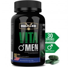 VitaMen | 남자를 위한 프리미엄 스포츠 멀티 비타민 | 비타민 A C D E K & 비타민 B 복합체, 아미노산 블렌드, 효소 및 소화 보조제 (90)