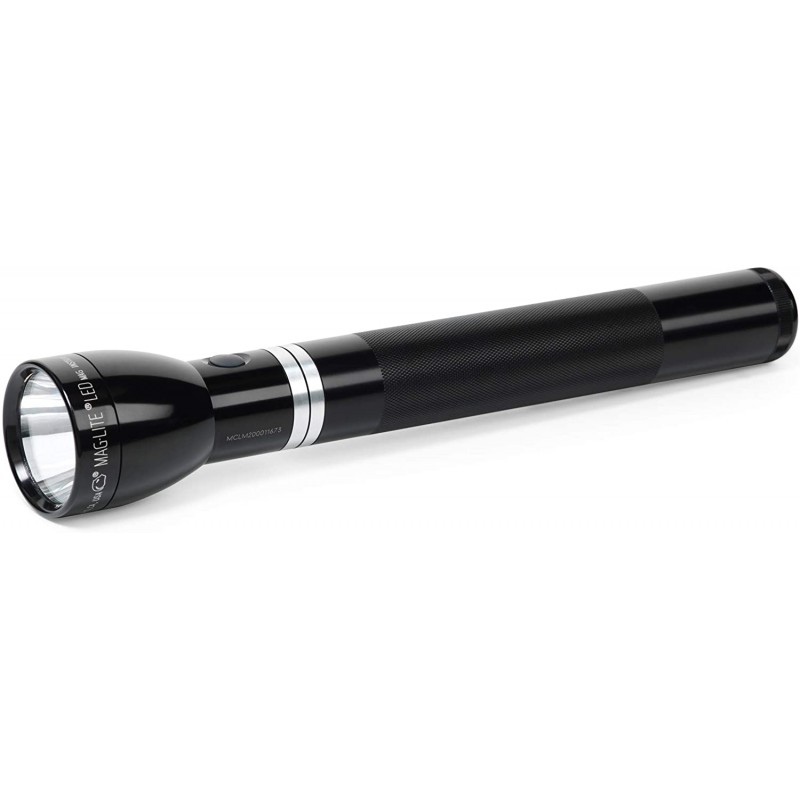 Maglite RL1019 LED가 120V 변환기 & 12V DC 자동 어댑터 블랙 충전식 손전등 시스템, 블랙