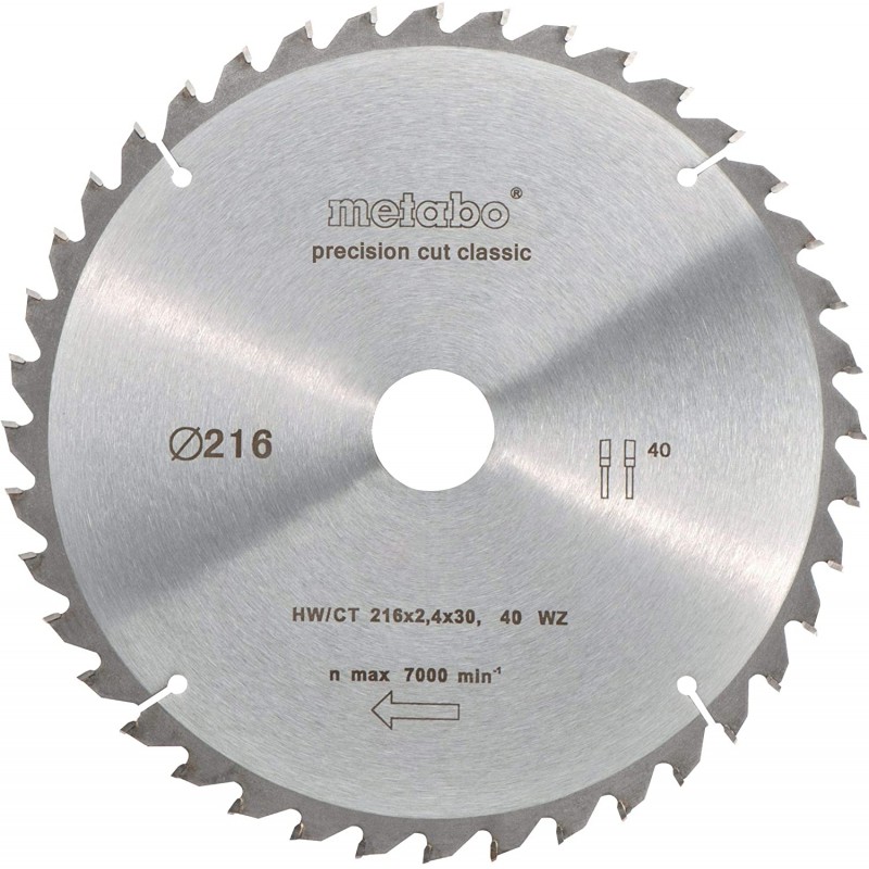 메타보 628060000 HW CT 216 x 30mm 톱 블레이드, 그레이