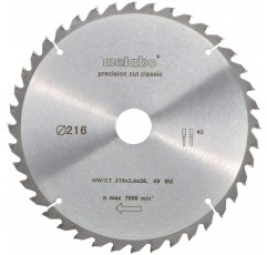 메타보 628060000 HW CT 216 x 30mm 톱 블레이드, 그레이