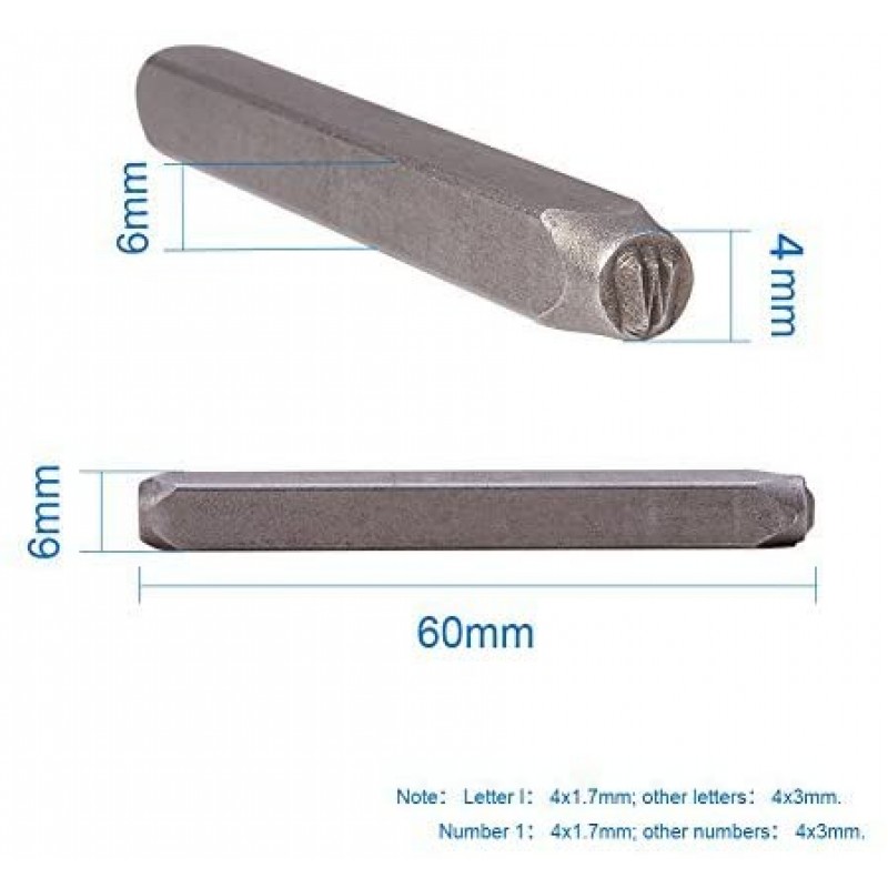 팬더 홀 엘리트 36 PC 문자 및 번호 스탬프 세트 알파벳 A Z와 번호 0 ~ 9 철 물개 충격 도구 4mm 스탬핑 금속에 대 한 서명, 보석, 가죽, 나무