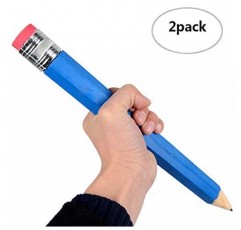 거대한 연필 2 PCS 는 지우개 색 연필 나무 Jombo 연필 키즈 장난감과 큰 색상 여분의 큰 연필을 설정
