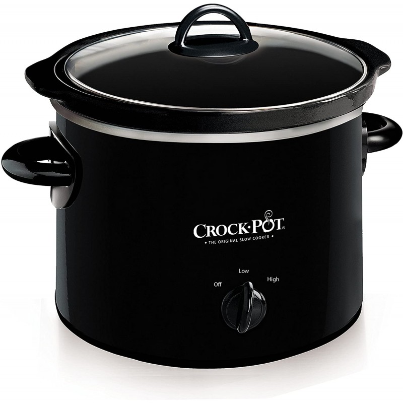 Crock-Pot 2-QT 원형 수동 슬로우 쿠커, 블랙 (SCR200-B)