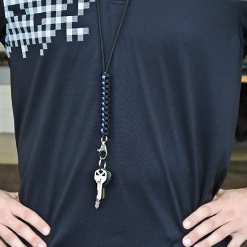 열쇠, 배지 및 ID, 휘파람 등을위한 Paracord Survival Lanyard Neck Strap