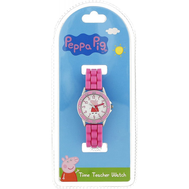 Peppa Pig Kids PPG9000 아날로그 디스플레이 일본 쿼츠 핑크 시계
