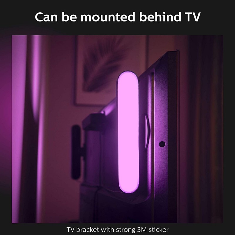 Philips Hue Play White & Color Smart Light, 2 팩베이스 키트, 허브 필수 / 전원 공급 장치 포함 (Amazon Alexa, Apple Homekit 및 Google Home과 호환)